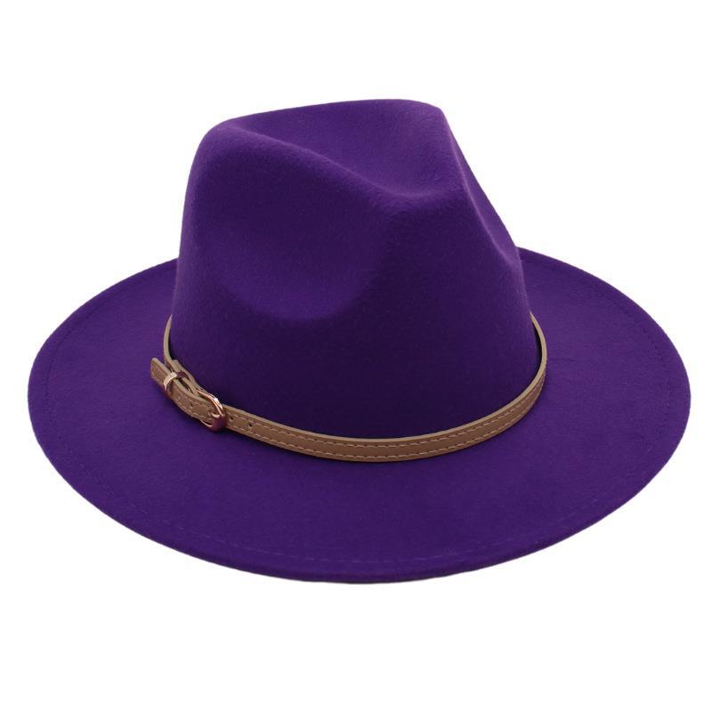 British Top Hat Punk Jazz Hat Men'S And Women'S Stage Felt Hat Performance Woolen Hat Fedora Hat Elegant Gambler Hat