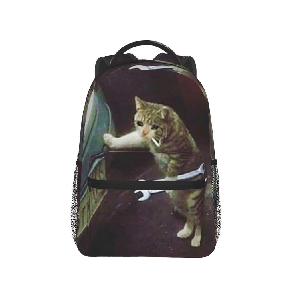 Cat Mechanic Backpack Student Boys Girls BookBag Kids School Bag Laptop Shoulder Bags for Men Women