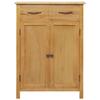 Shoe Cabinet 76 X 37 X 105 Cm Solid Oak
