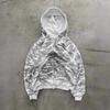 Camouflage Patchwork Hooded Zip-Up Sweatshirt Unisex Streetwear Oversized Casual Pullover