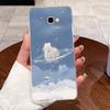 Für Samsung Galaxy J4 Plus Hülle SM-J415F Ästhetisch Niedliche Katze Astronaut Transparent Handyhülle Für Samsung J4Prime 2018 Rückseite