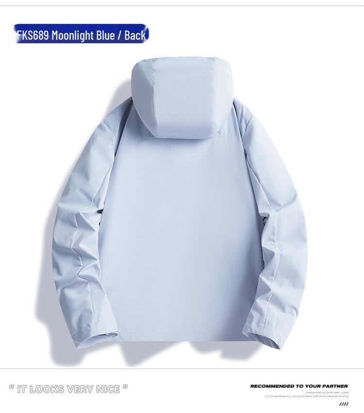 Giacca da sci 3-in-1 Unisex: Antivento, Impermeabile, Cappuccio Staccabile, Foderato in Pile per Sport all'Aperto e Arrampicata