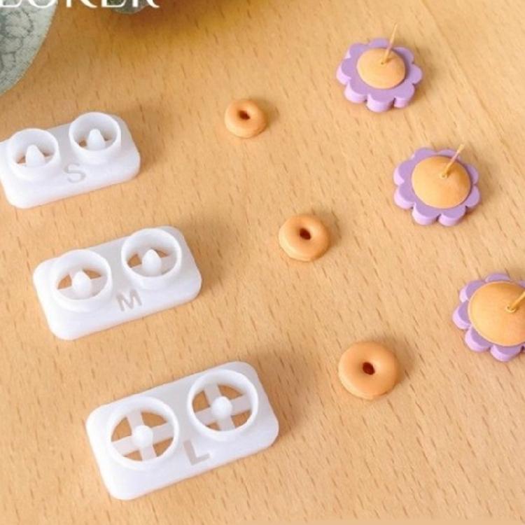 Stud Embedding Device Clay Earring Making Set for Clay Jewelry Featuring Various Size Cutters and Positioning Board