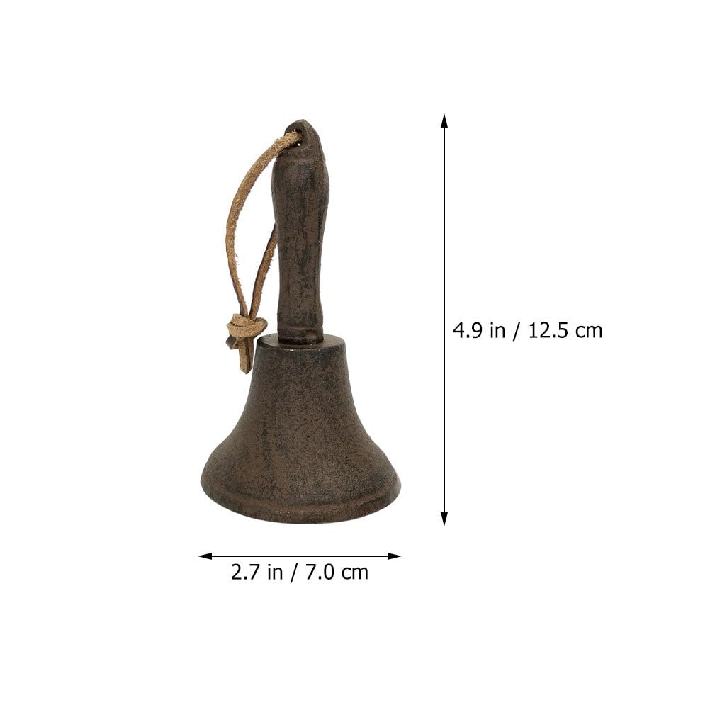 Hoodancos Iron Handheld Bell, Retro Call Bell for School, Parties, Call Bell, Easy To Carry, Vintage Style