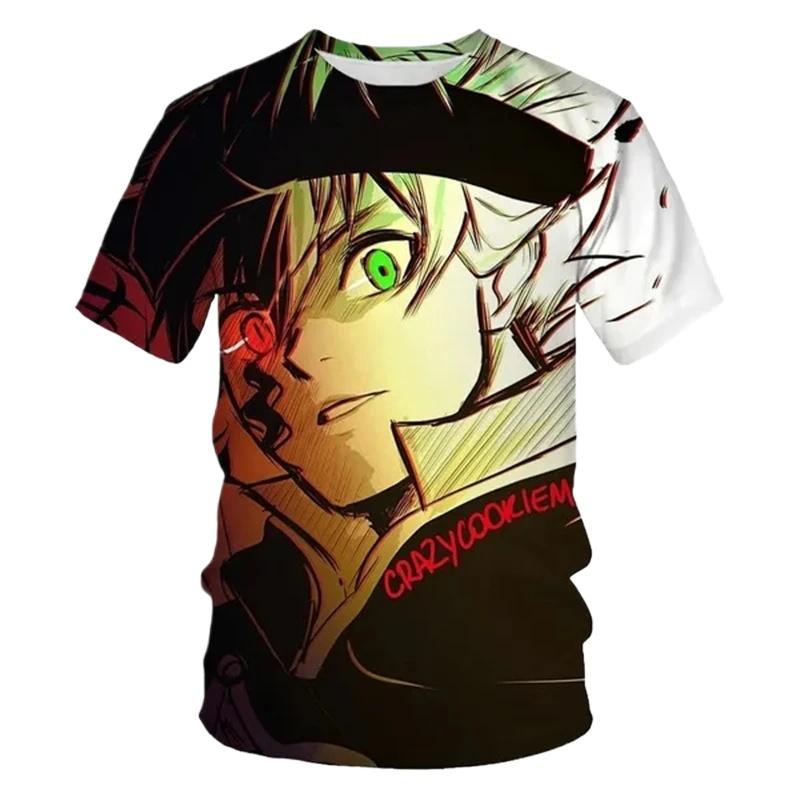 Man's Casual Short Sleeve T-Shirt Anime Black Clover 3D Print Tops Streetwear Cool Tees Parent Adult Clothing Short Sleeve