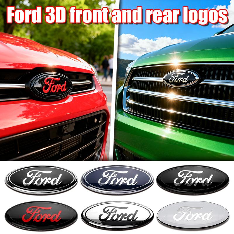 For Ford Focus Fiesta Mustang Ranger Mondeo Car Badge Front Grille Rear Trunk Hood Lid Logo Decor Cover Emblem Auto Accessories