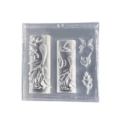 Nails Art Moulds Silicone Template Nails Designing Tool Mermaids Tail Shape Silicone Handmade Molds for Manicure Creation