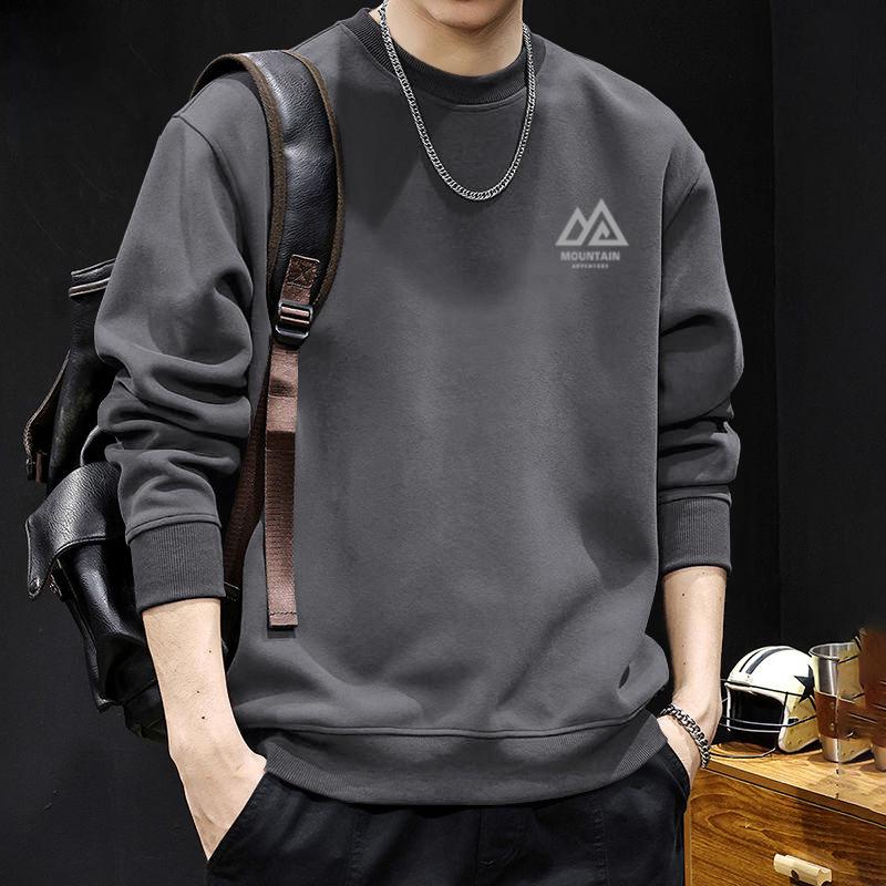 

Men s Oversized Fleece-Lined Pullover Hoodie - American Trendy Brand, Thick, Round Neck, Perfect for Spring, Autumn, and Winter. M (115-140 lbs)