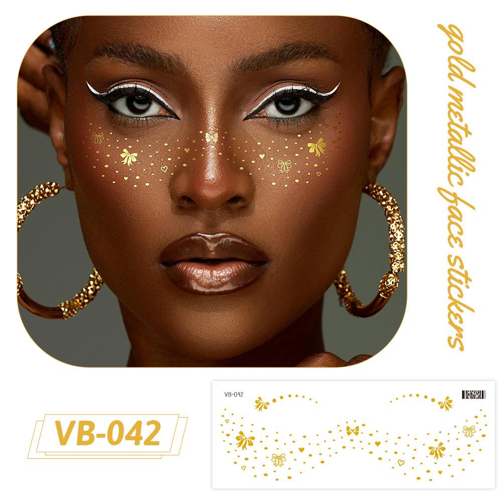 Ruikalong Gold Stamping Face Stickers: Freckle Style, Waterproof, Sweatproof, Eco-friendly