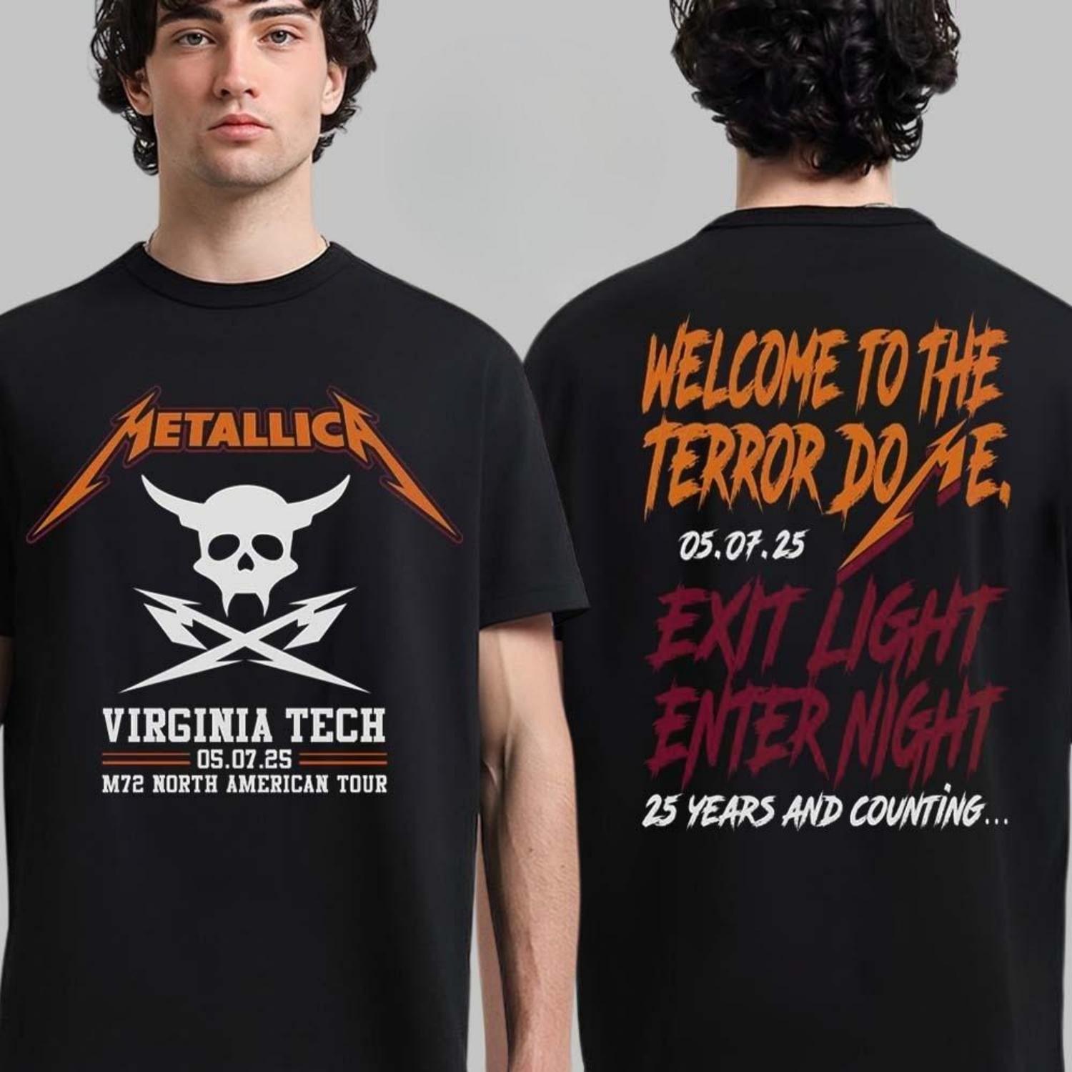 

Rare Metallica M72 Virginia Tech Pop Up M72 North American Tour On May 7 2025 Welcome To The Terror Do Me Exit Light Enter Night XXXXXL