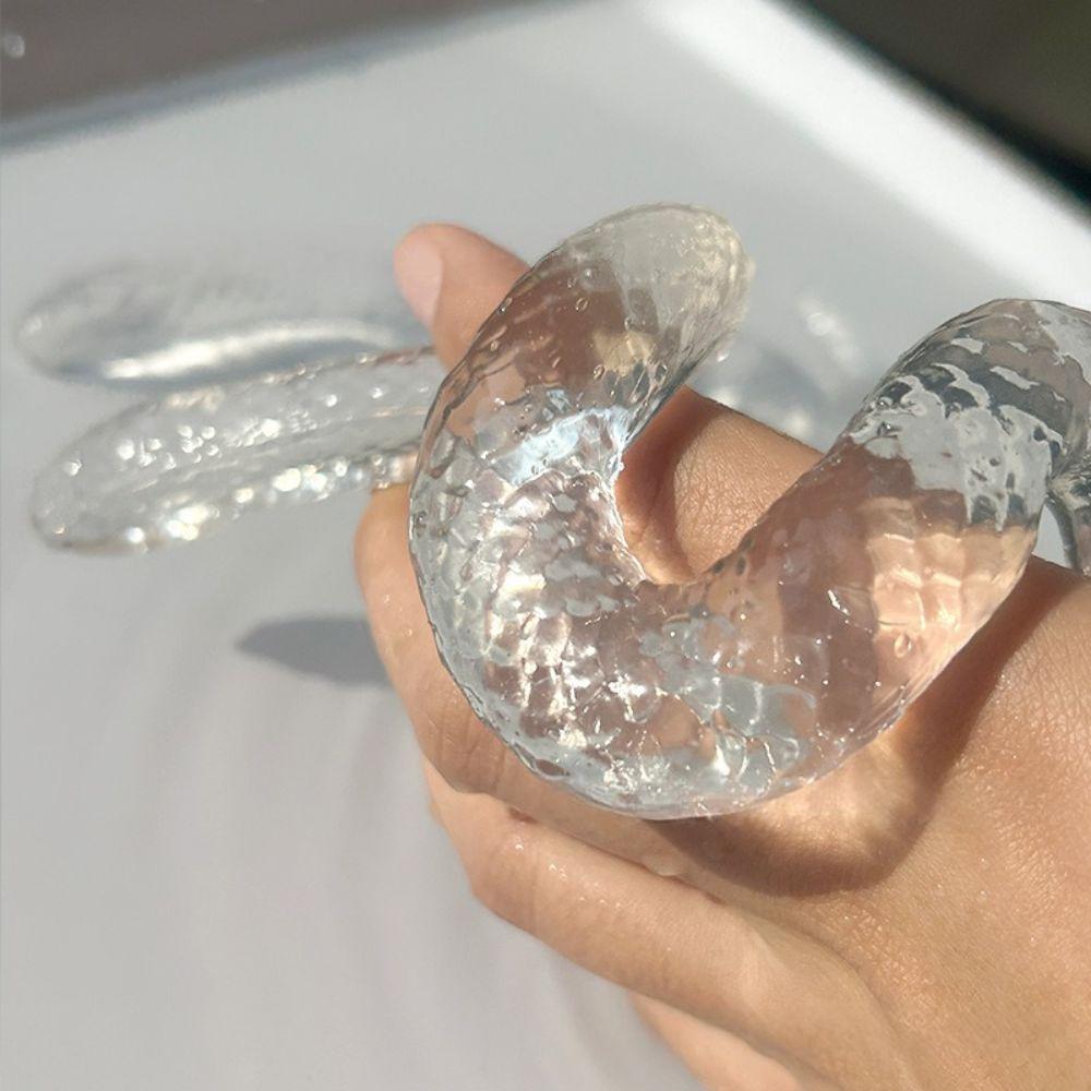 Transparent Snake Decompressing Toys Stress Relief Simulation Snake Figurine  Gift