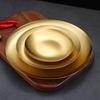Korean Stainless Steel BBQ Gold Cutlery Round Plate