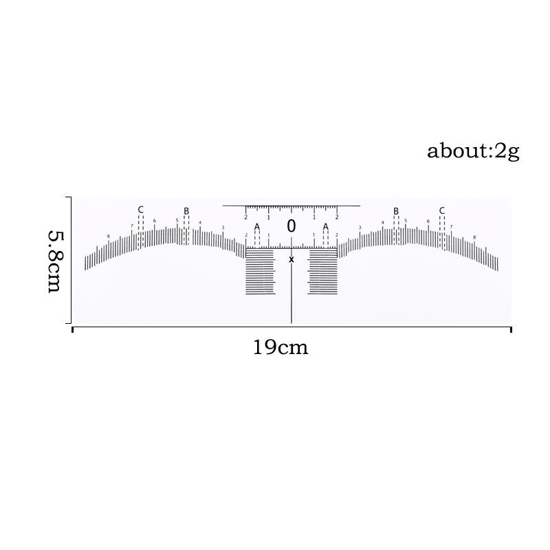 Disposable Eyebrow Measuring Sticker for Microblading - Brow Shape and Drawing Guide