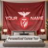 Tapisserie Murale Personnalisée avec Nom et Texte Benfica FC en Polyester pour Chambre à Coucher et Pièce