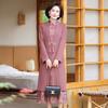 Elegant Midi-Length Two-Piece Cheongsam Dress for Mothers-in-Law - Spring/Autumn Style