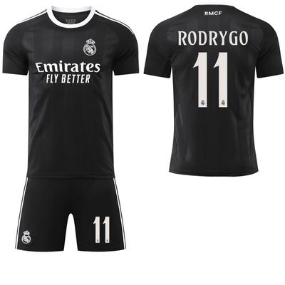 2025-26 Real Madrid černý tréninkový/brankářský dres #9 Mbappé #7 Vinícius Fotbalové dresy