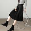 Women's Elegant Pleated A-line Midi Skirt