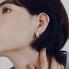 (silver 925) Textured Hobo Earring