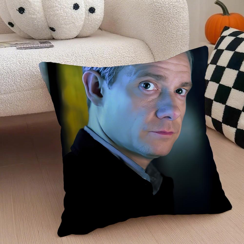 MMartin Freeman Cushion Cover Throw Pillow Cover Hidden Button Durable Polyester Chair Cushion