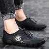 Herren Koreanischer Stil Niedrige Leder-Slip-On Freizeitschuhe zum Fahren - Leicht, Atmungsaktiv, Trendy