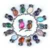 1Pc, Halloween Owl Shape Reiki Healing Crystal Pendant Brooch Pin, Unique Dual Purpose Design, for DIY Unisex Necklace Accessories or Hanging Clothes