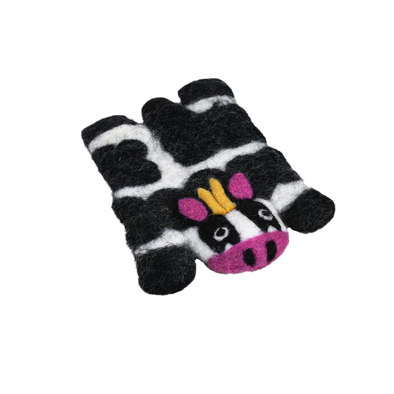 1 ks Podložka pod sklenici Ručně vyrobená Zvířecí prostírání Dekorace na kuchyňský stůl Podložka pod hrnek na kávu Roztomilá Vlněná plsť Vánoční dárek Dekorace na stůl