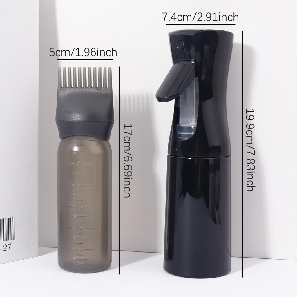 2pcs continuous spray bottle and hair root comb applicator, suitable for hair care and styling design,Special for real hair wigs
