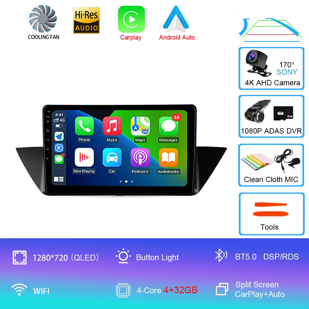 Car Radio Android14 Carplay For BMW X1 E84 2009 2010 2011 2012 Navigation GPS Multimedia Player WiFi+4G Stereo Auto DSP Video BT