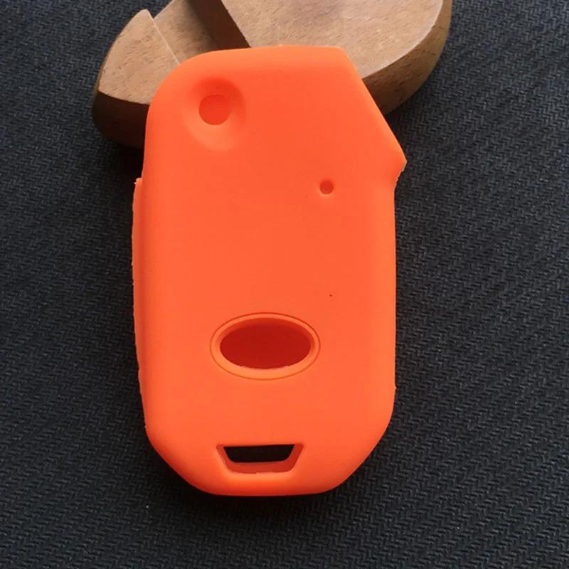 

Silicone Car Key Cover Case Shell for Kia Sportage R Stinger Ceed CD Sorento Cerato Forte FLIP Key помаранчевий