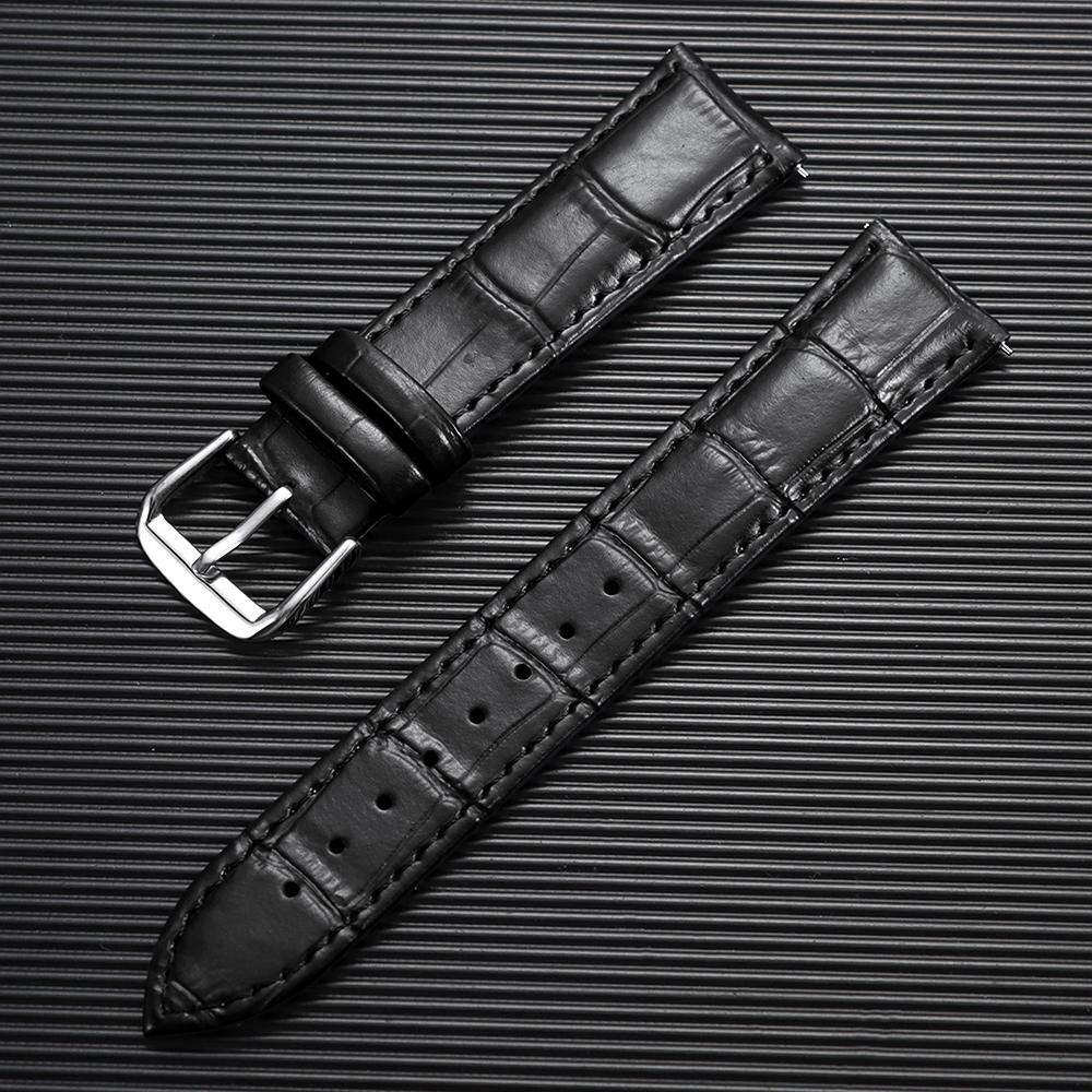 Leather Watch Strap 12/14/15/16/17/18/19/20/21/22/23/24mm Universal Replacement Watch Band Bamboo Pattern Quick Release Bracelet