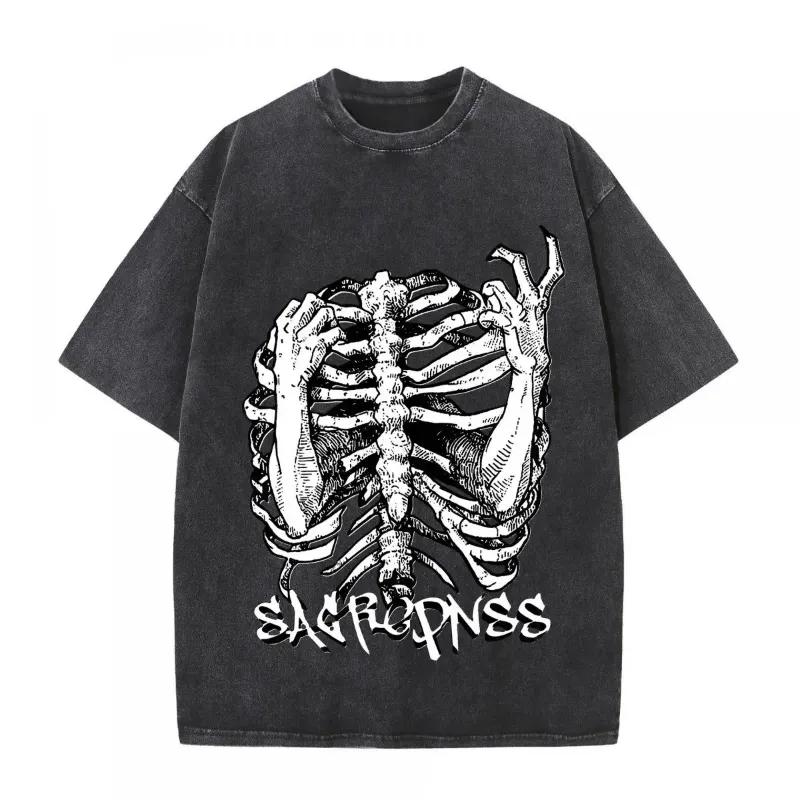 Mens T Shirts 2025 Wash To Do Old Y2kT T-shirt Printed Water Loose And Womens Pure Cotton Short-sleeved Top 524141