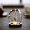 Windproof Candle Shade Cover Candle Shade Cover with Wood Base Home Decorations