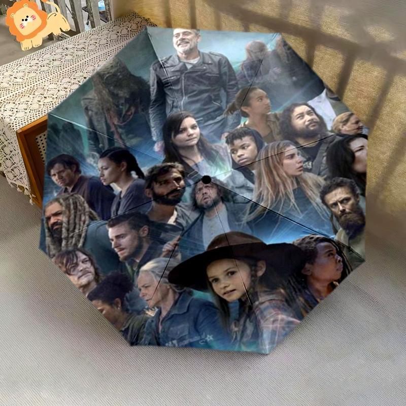 Supernatural Shadows: Mystery Unveiled Folding Umbrella Suitable for All Seasons Portable Light Sun Umbrella Umbrella