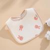 Waterproof U-Shaped Cartoon Baby Drool Bib - Pure Cotton Feeding Bib for Newborns