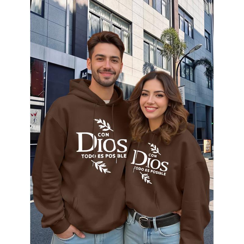 Men's and women's hooded sweater - autumn and winter warm, loose version hoodie