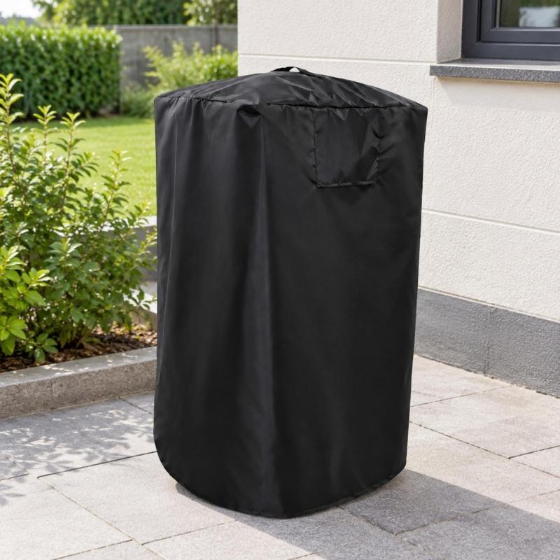 Pressure Washer Cover in Black Cloth with Two Air Openings and a Top Grasp Handle for Garage, Shed, Patio, and Outdoor Storage Locations