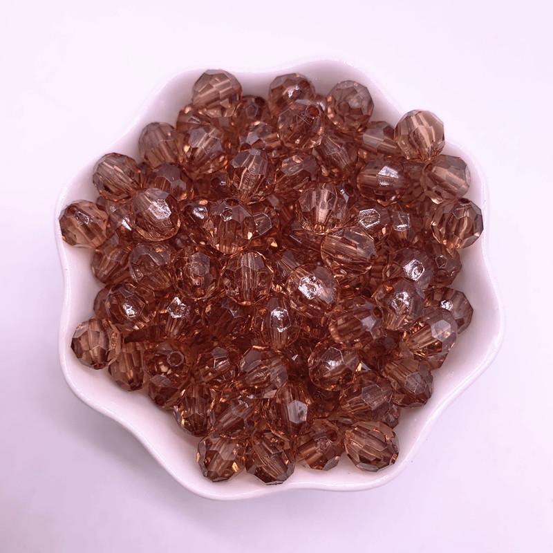 New 6/8/10mm Transparent Faceted Ball Acrylic Beads Loose Spacer Beads for Jewellery Making DIY Bracelet Accessories
