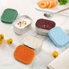 230ML 304 Stainless Steel Snack Container with Silicone Lid Fruit Storage Box Kids