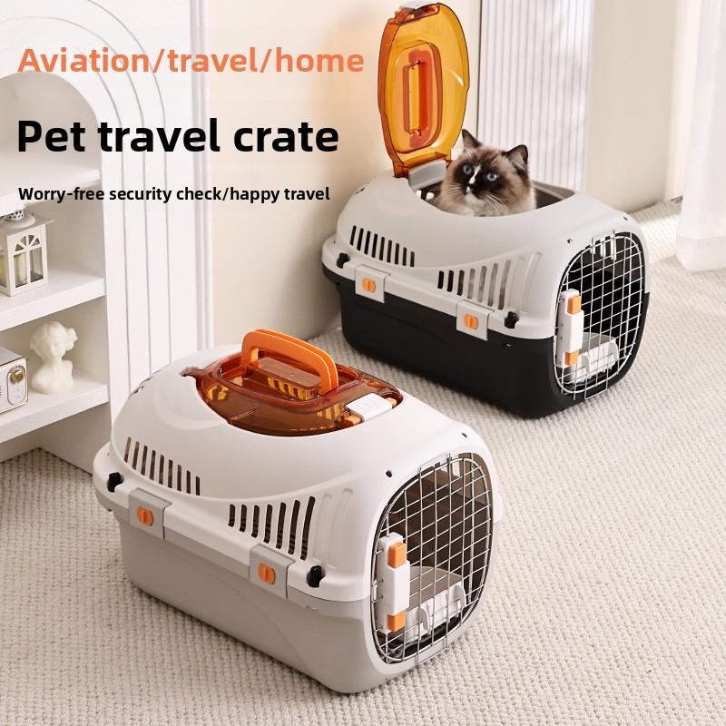 Pet Carrier with Top Skylight Portable Dog Crate Anti-Stress Soft Sided Cat Bag Breathable Perfect for Traveling/Hiking/Camping