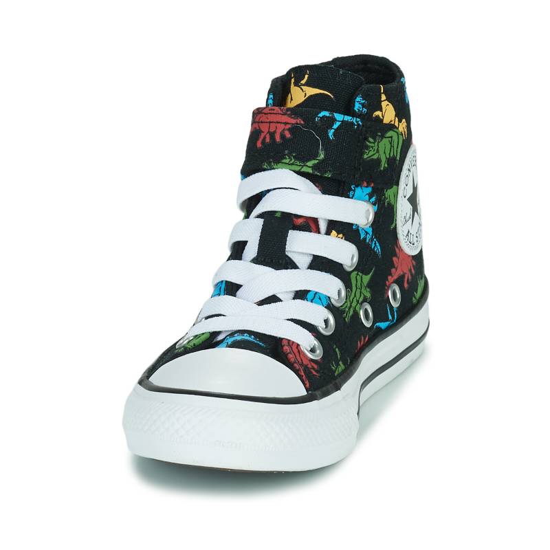 Converse Chuck Taylor All Star Shock Absorbing Durable High Top Canvas Shoes Kids Sneakers Black Green A01666C