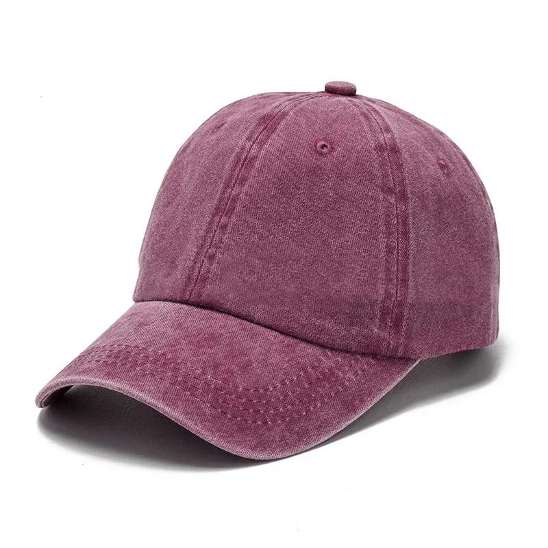 Baseball Cap Washed Denim Men Women Snapback Hat Vintage Hip Hop Caps Solid Color Hat Bone Casquette Outdoor Casual Sport
