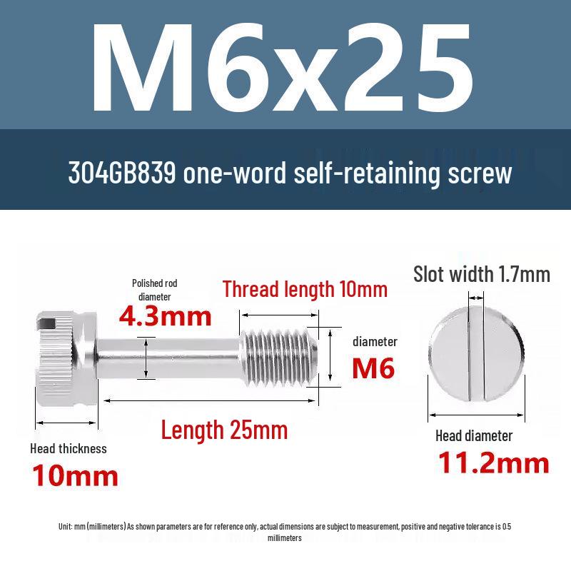 Yigu 304 Anti-Loosening Knurled Head Captive Screw with Anti-Slip Design