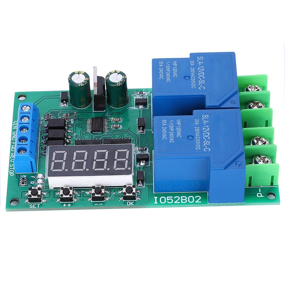 30A12V Multifunction Motor Forward Reverse Controller Start stop Delay Limit Switch Relay