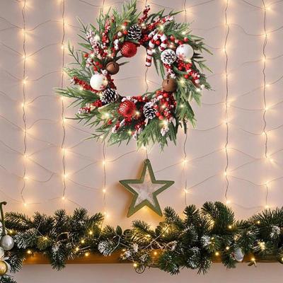 Christmas Wreaths For Front Door Artificial Winter Decorations Artificial Christmas Winter Wreath For Entrance Porch Indoor