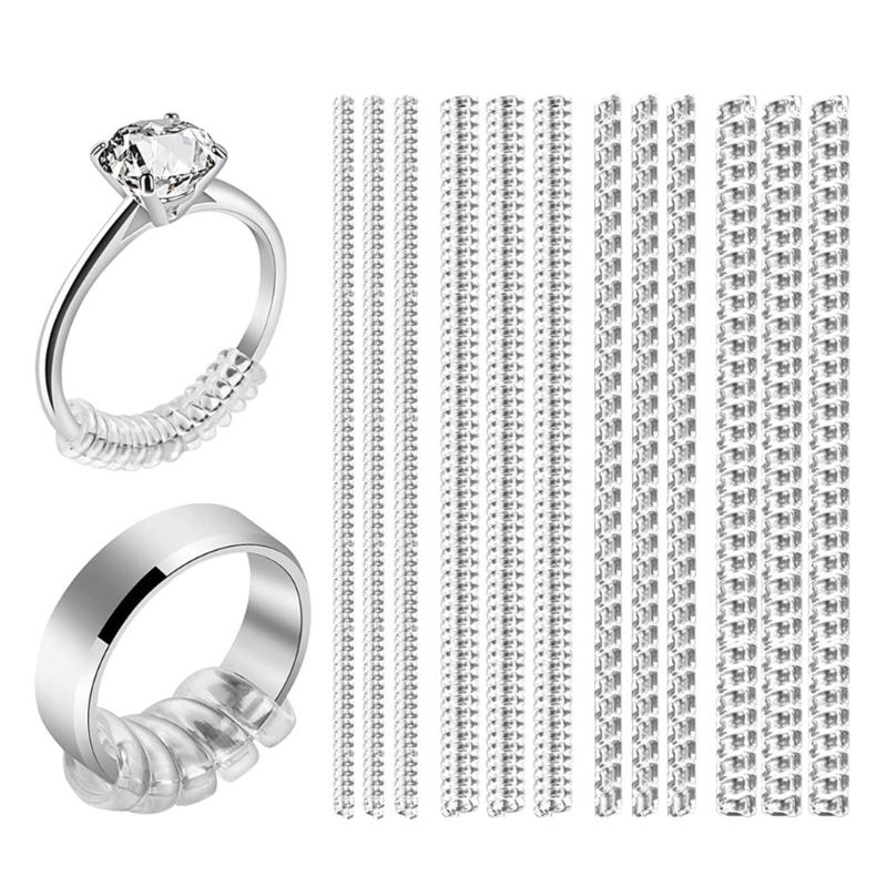 12/20 Silicone Invisible Clear Rings Size Adjuster Tighten Reducer Jewelry Silicone Cushions for Adjustable Size Comfort