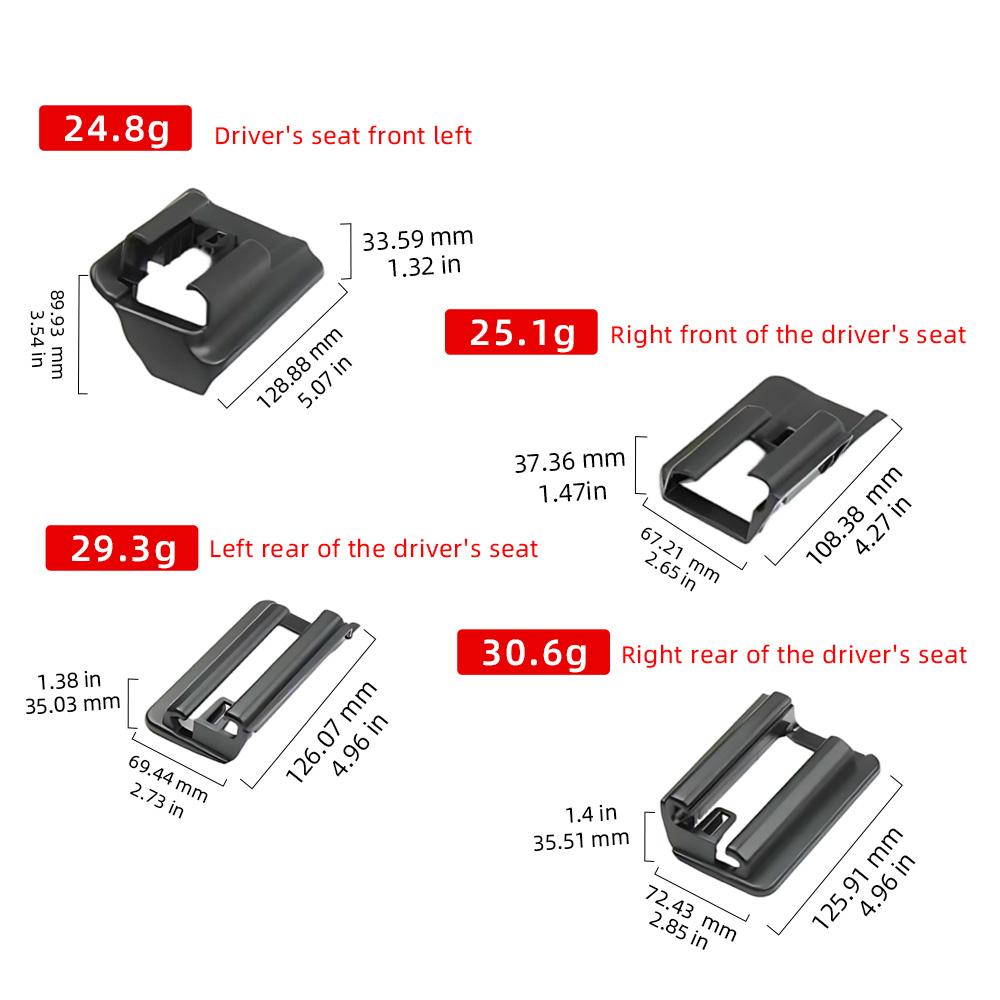 Left Right Car Seat Rail Trim Cover 22391945009051 For Mercedes Benz S Class W223 Sliding Track Bonnet Seat Track Cover 2021-25