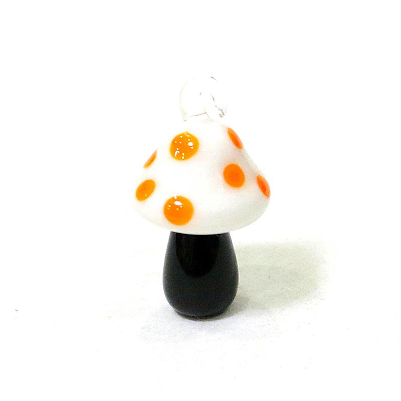 2Pcs Mini Cute Mushroom Charms Glass Pendant Diy Jewelry Making Craft Supplies Perfect Festival Party Gifts for Handmade Lovers