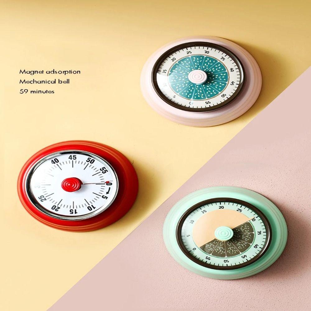 Cronometru analogic vizual de 60 de minute pentru bucătărie, cronometru metalic pentru gătit, pentru predare și întâlnire