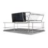 Dish Drying Rack Space Saving 2 Tier Dish Rack for Kitchen Counter Stainless Steel Dish Drainer with Cutlery Holder