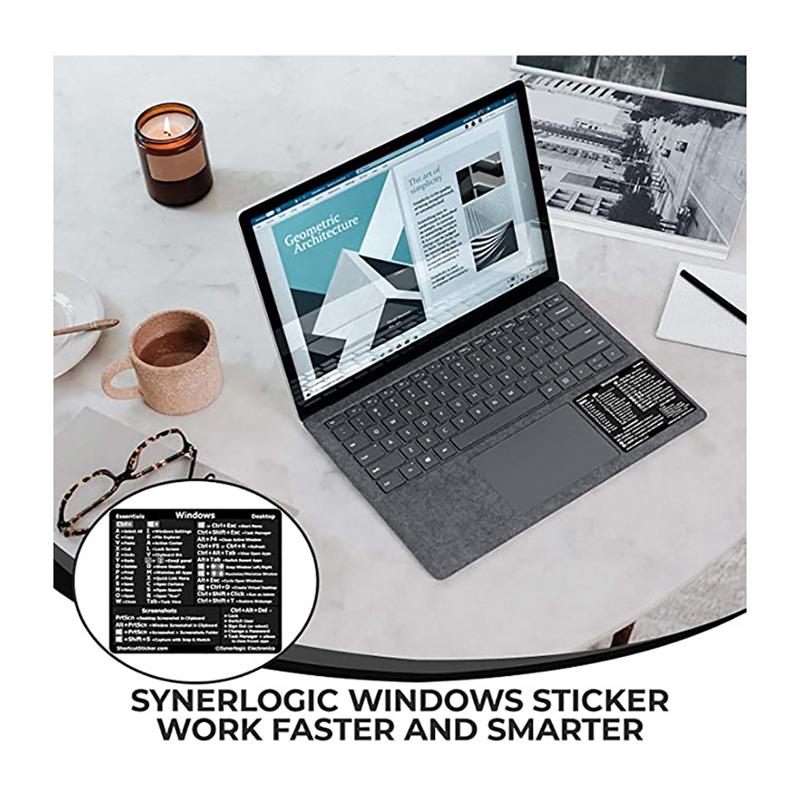 Windows-PC-Referenz-Tastaturkürzel-Aufkleber, selbstklebend für PC, Laptop, Desktop